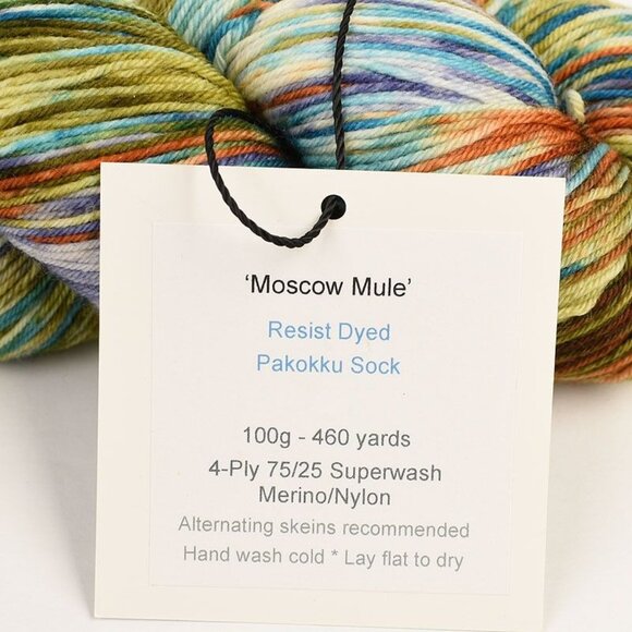 Into The Whirled Pakokku Sock Yarn 4-Ply SW Merino 460 Yards Color Moscow Mule - Picture 4 of 4